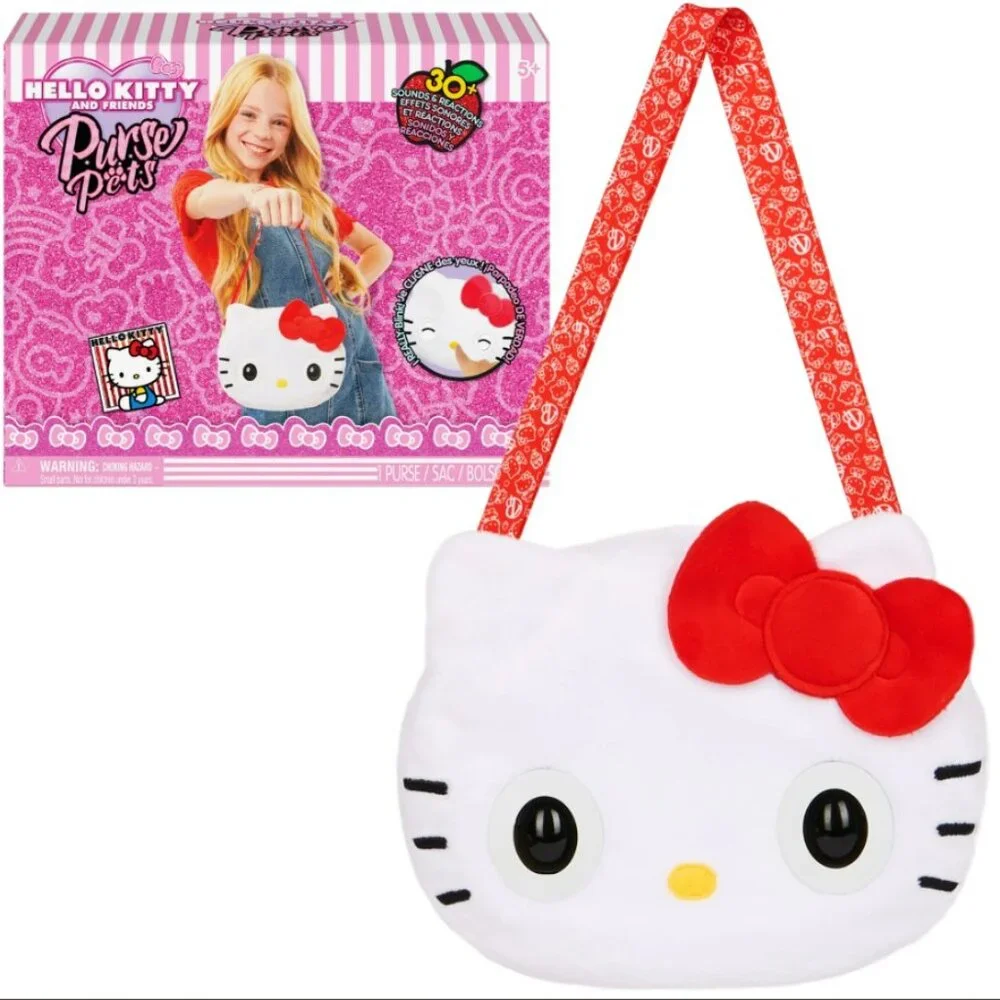 NEW Hello Kitty Purse Pets w/ 30 Sounds Blinking Eyes Interactive Crossbody Bag